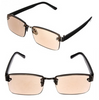 Unisex Brown Crystal Half Rimed Office Glasses