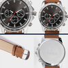 3 Sub-Dials Faux Leather Band Quartz Office Watch