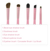 Eyeshadow Brush,Black/Pink Soft Hair Makeup Brushes