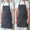 Chef Stripe Bib Apron with Pockets